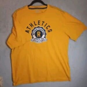 Men's L Yellow Roots 73 Athletics National Champions Logo